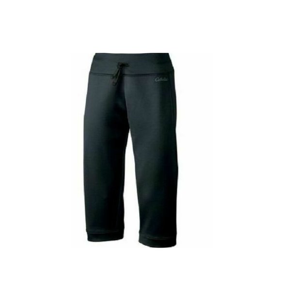 Women's Black Capris Athletic Wear Cabela's Trail Trainer LARGE New MSRP $50 - Picture 1 of 2